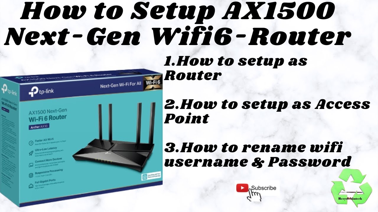 Как настроить маршрутизатор и точку доступа Wi-Fi 6 нового поколения AX1500