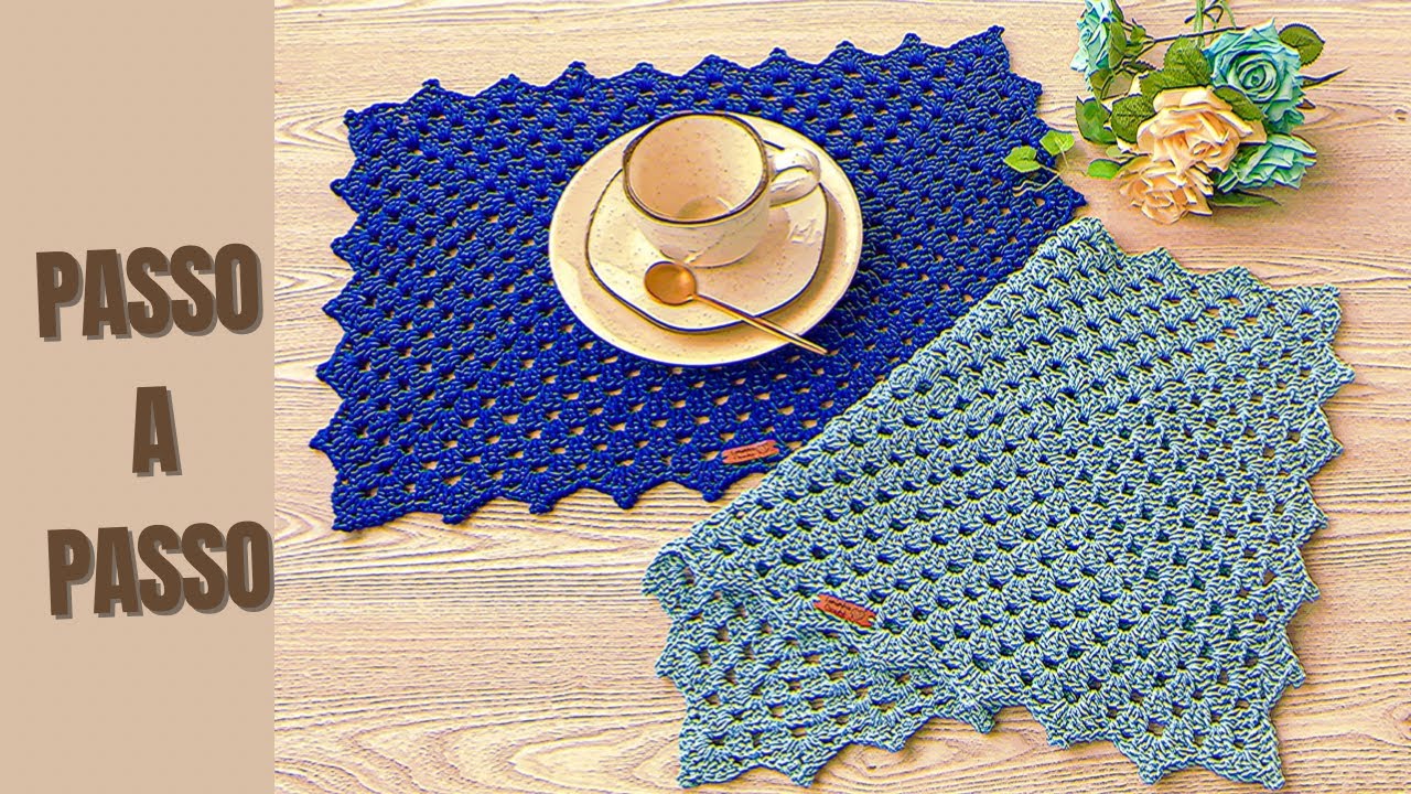 Jogo americano de crochê Royal #passoapasso #crochê #crochet