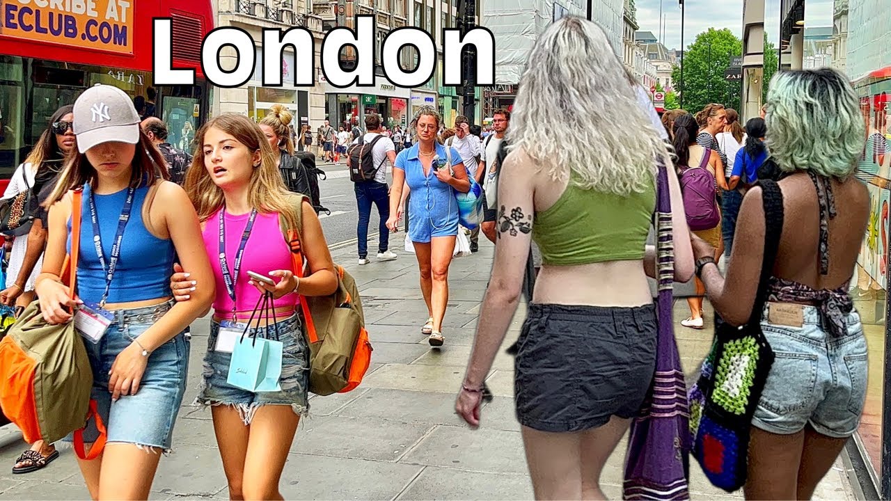 Summer In London, Central London Heatwave Summer Streets, Oxford Street, Carnaby Street, Soho Street