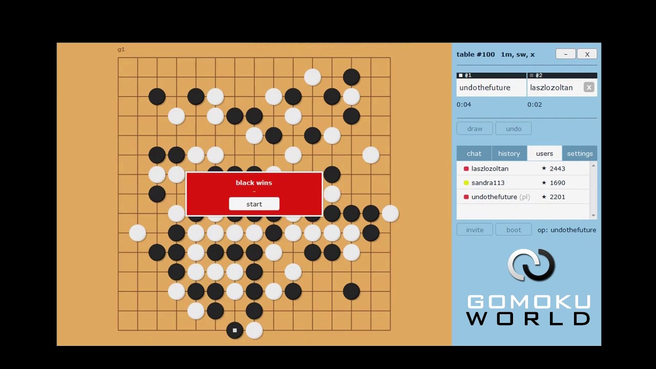 Online Gomoku 1min swap2
