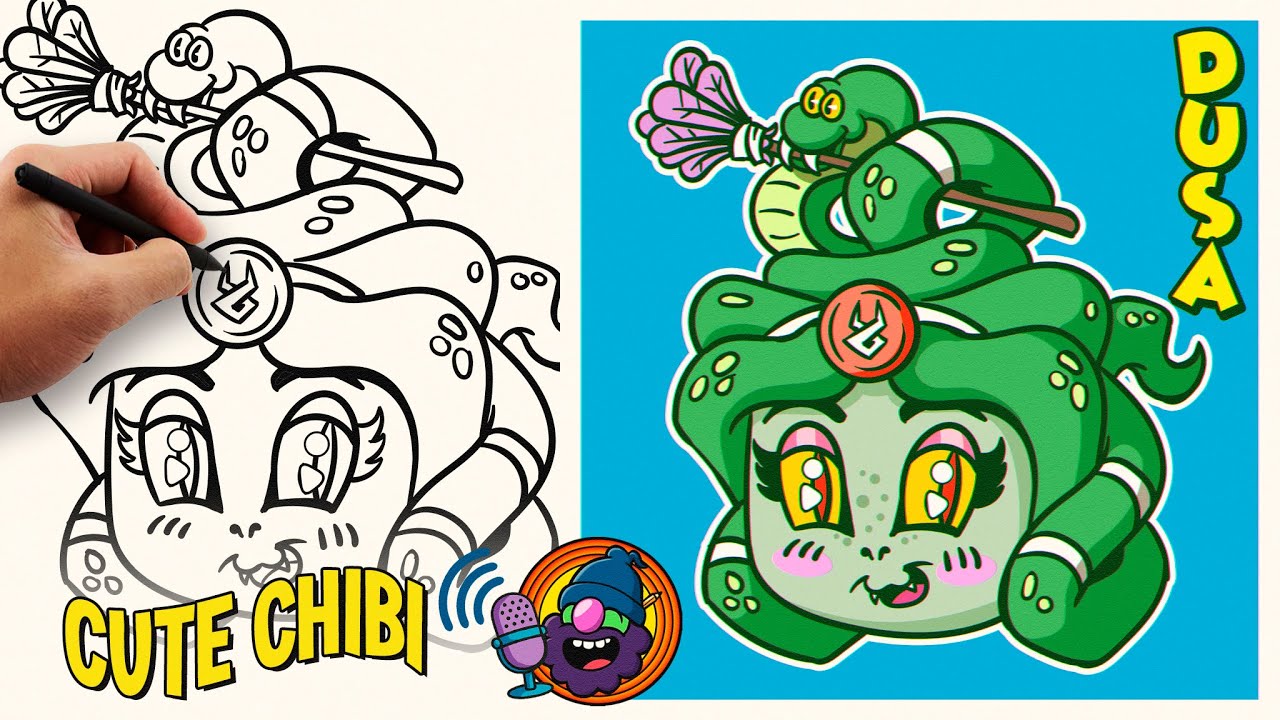 How to Draw Dusa from Hades – Cute Chibi Drawing Tutorial (Step by Step)