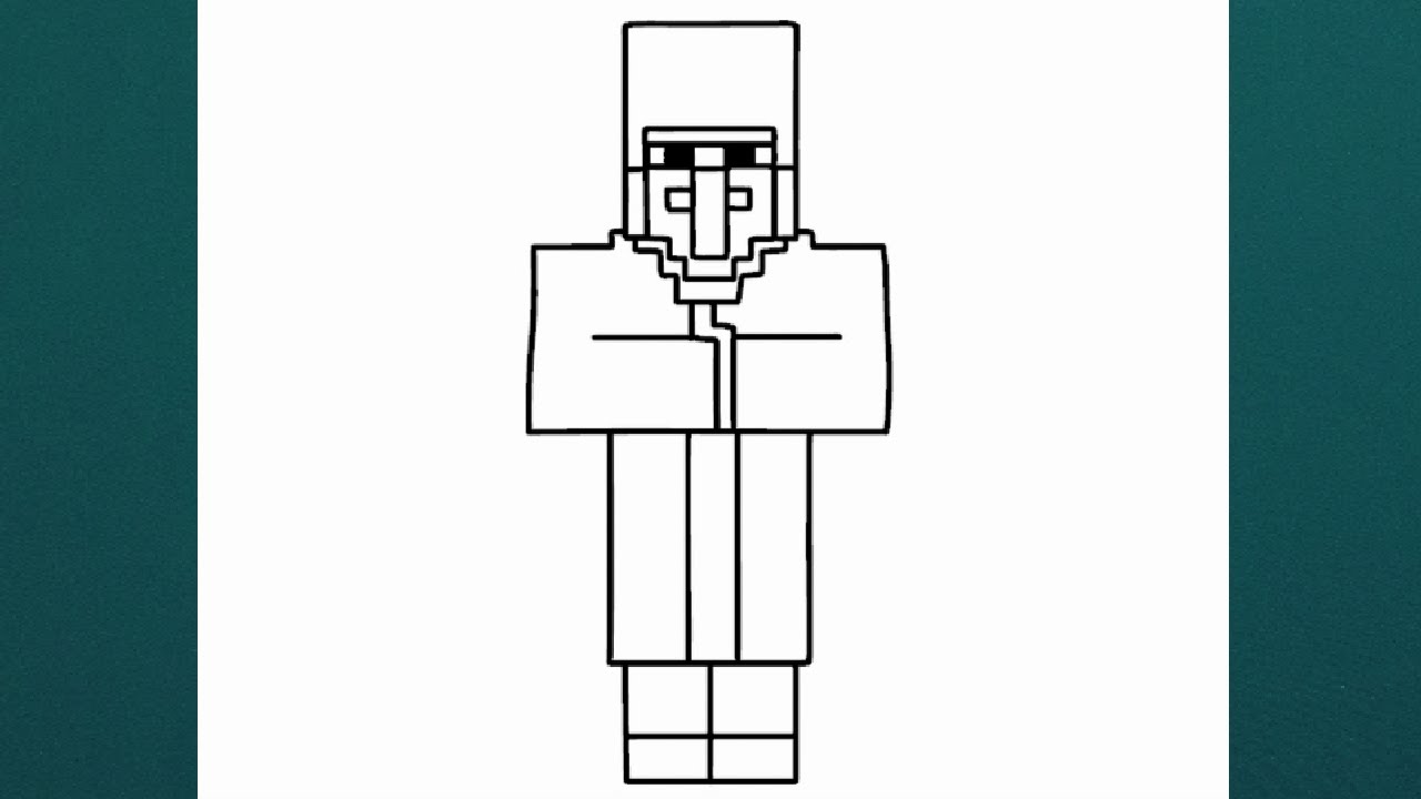 Como dibujar un aldeano de Minecraft