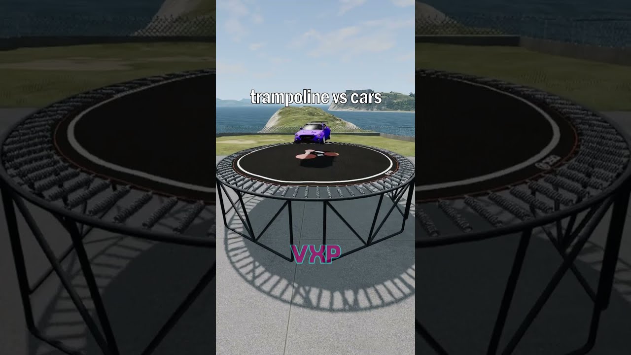 Your Car VS a TRAMPOLINE In BeamNG😂#shorts #car #beamng #cars #fyp #foryou #viral #reccomended