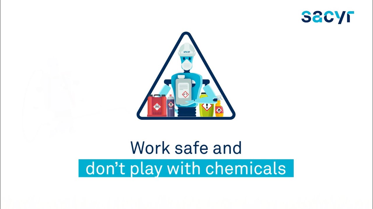 Video Sacyr. Work safe and don't play with chemicals