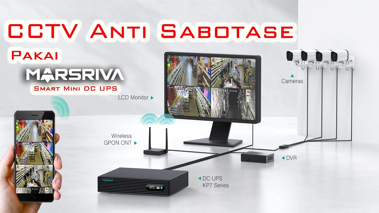 CCTV Anti Sabotase pakai Marsriva Mini DC UPS | CCTV Anti Padam