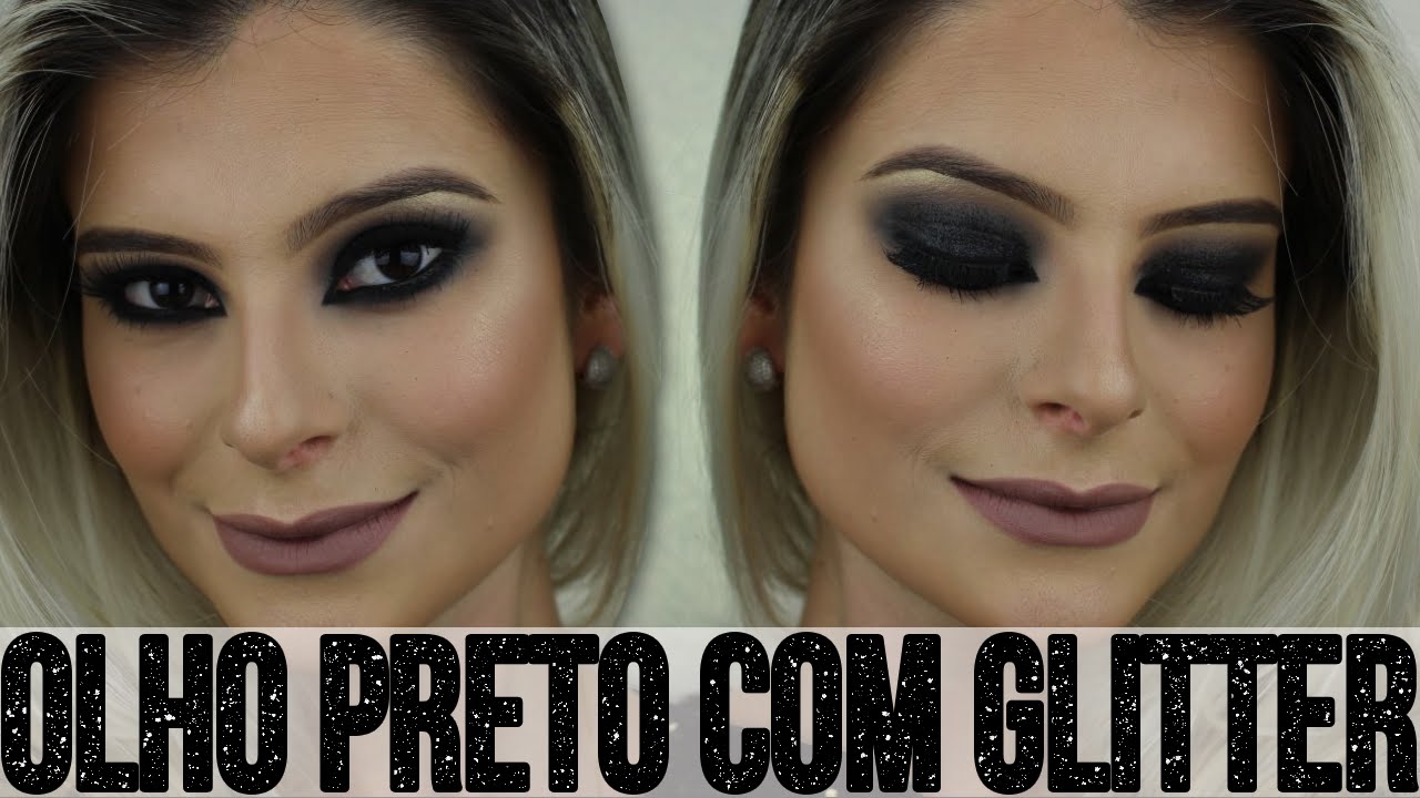 Olho preto com glitter