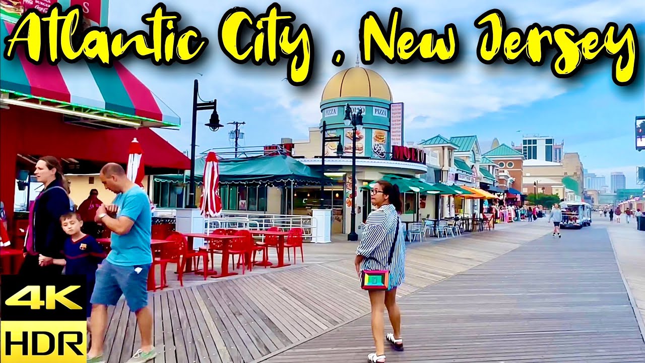 [4KHDR] Atlantic City New Jersey Boardwalk Summer 2023 Walking Tour