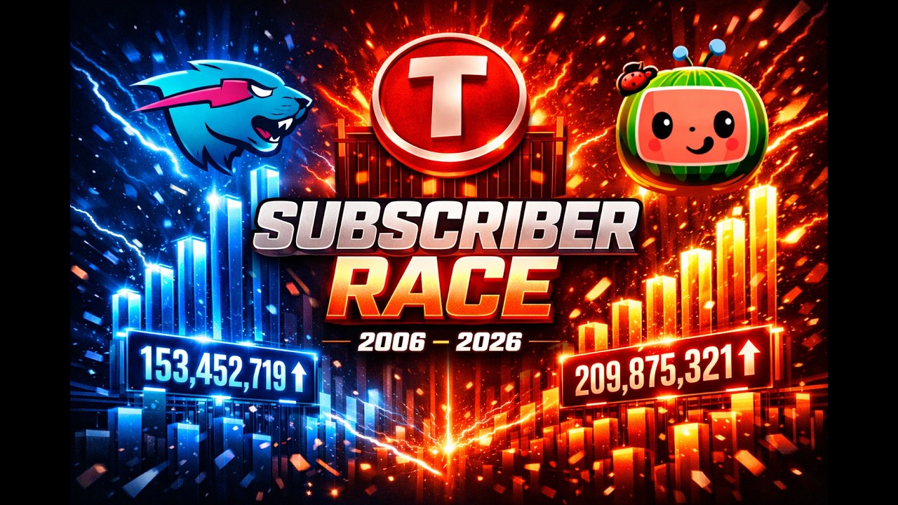 YouTube Subscriber Race 2006–2026 | Top Channels History