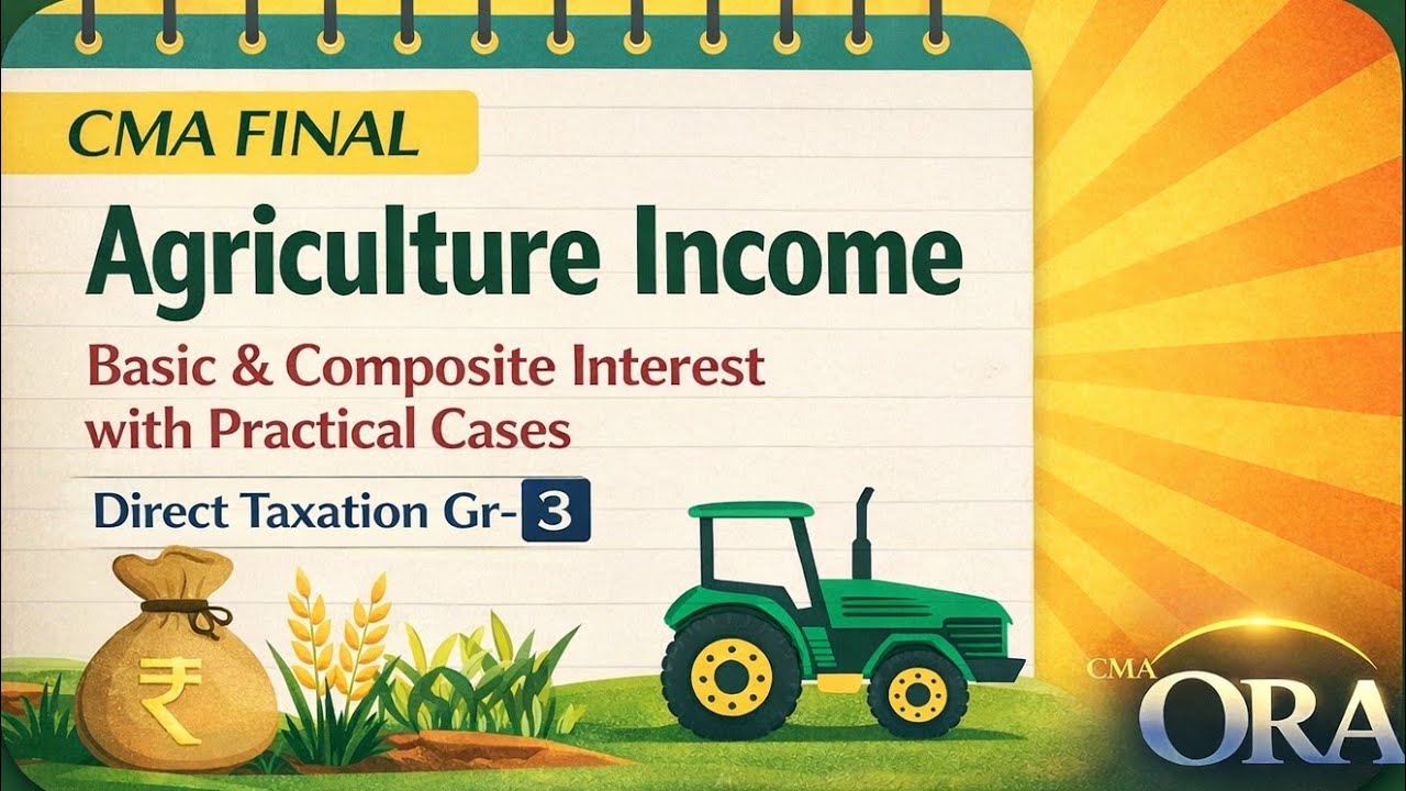 Agriculture Income 🌴| Direct Tax | CMA FINAL | Group 3 | Composite Income 