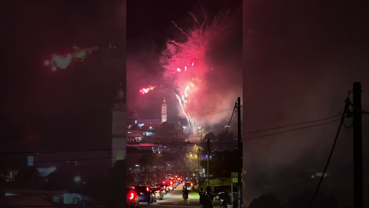 Suasana Malam Raya 2025 Felda Taib Andak 🎆🎆
