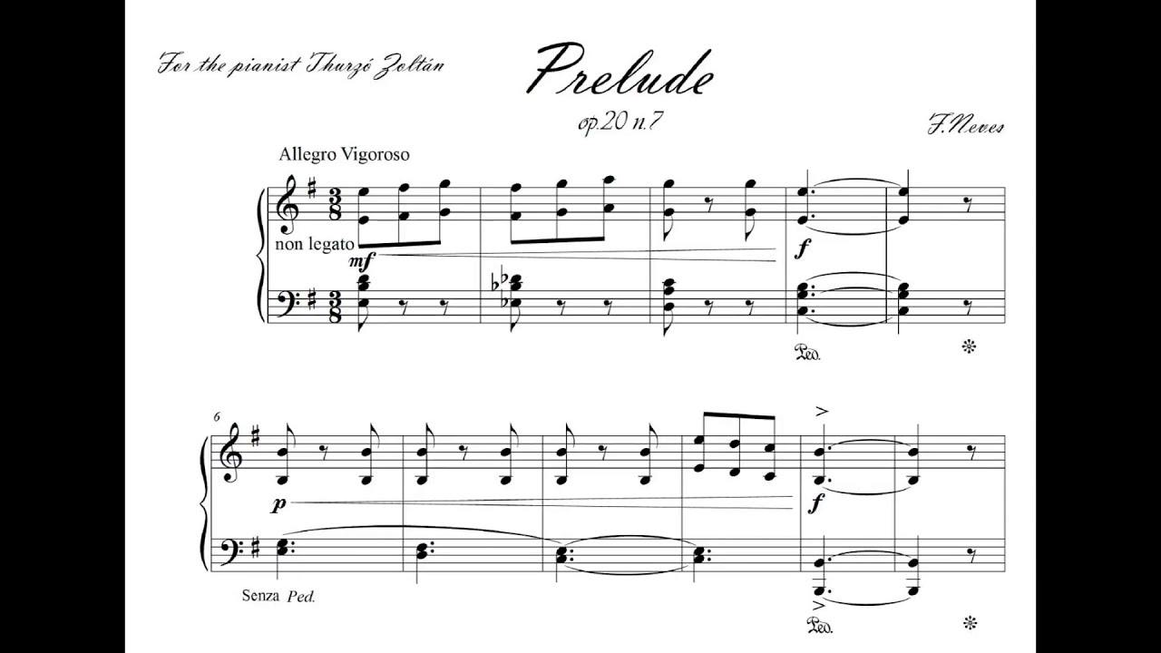 Fábio Neves - Prelúdio Op.20 No.7 (Thurzó Zoltán, piano)