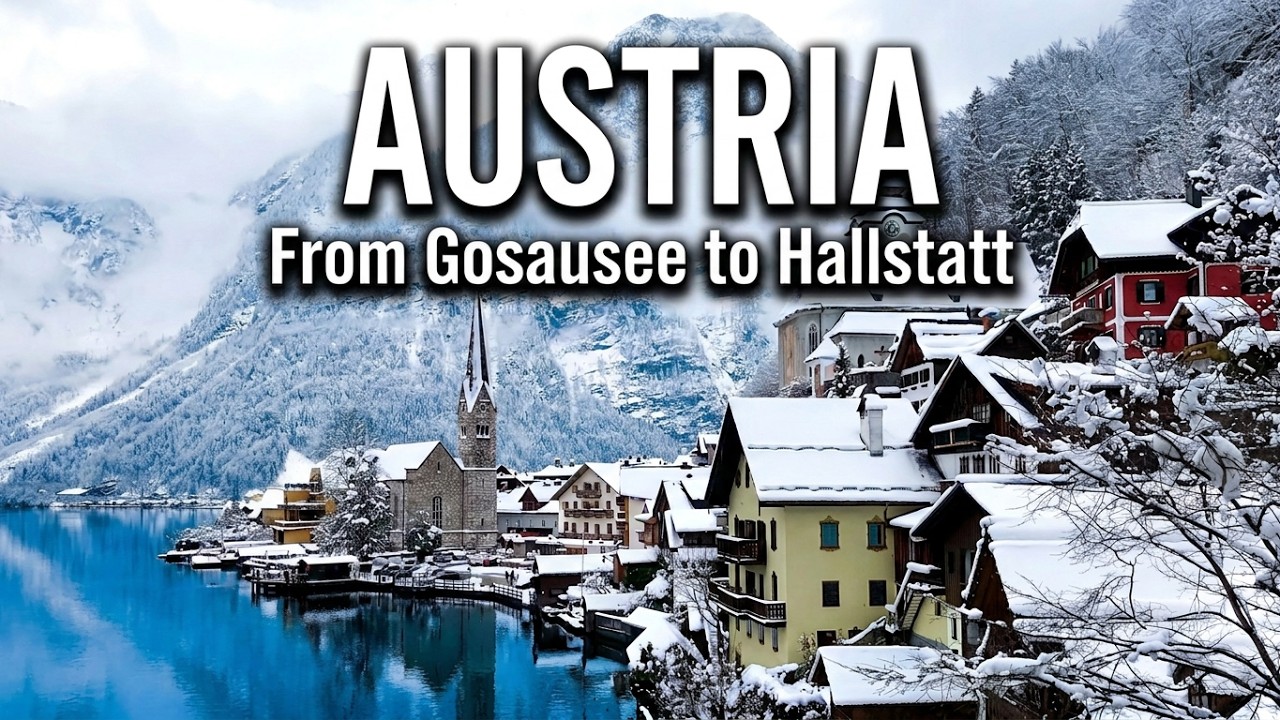From Gosausee to Hallstatt, Austria - winter relaxing drive