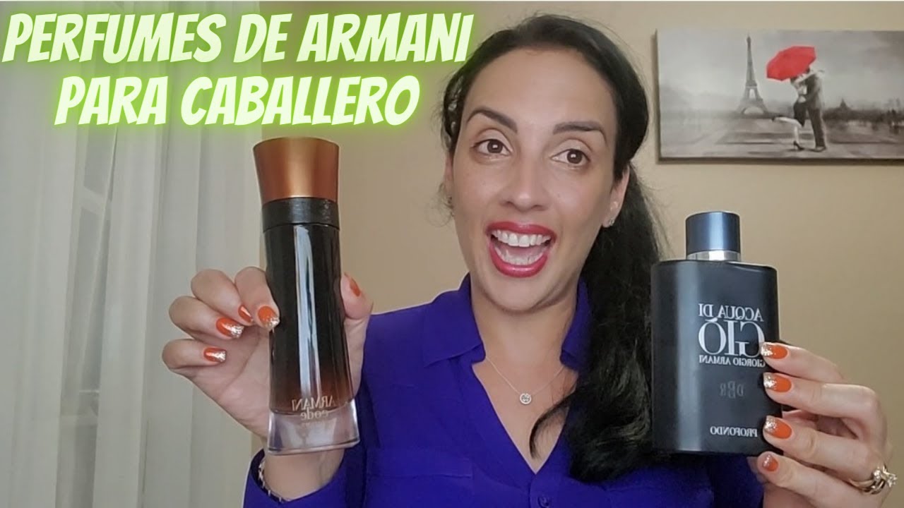 Perfumes de Giorgio Armani para caballeros. Acqua di Giò Profondo, Armani Code Profumo.