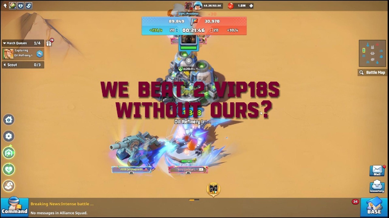 We fought 2 VIP 18s.. Without Deadlights 😳 - 200 ult vs 272 Lot - Desert Storm - LAST WAR