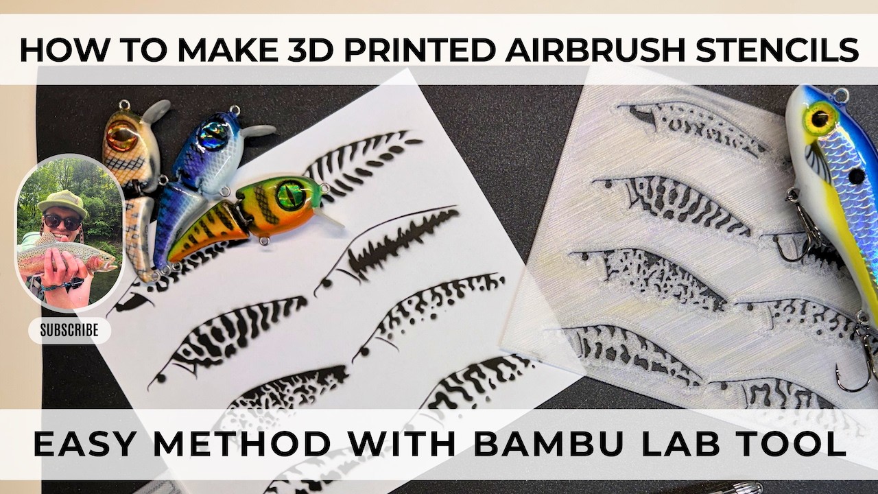 How to Make 3D Printed Airbrush Stencils | Easy Method with Bambu Lab Tool