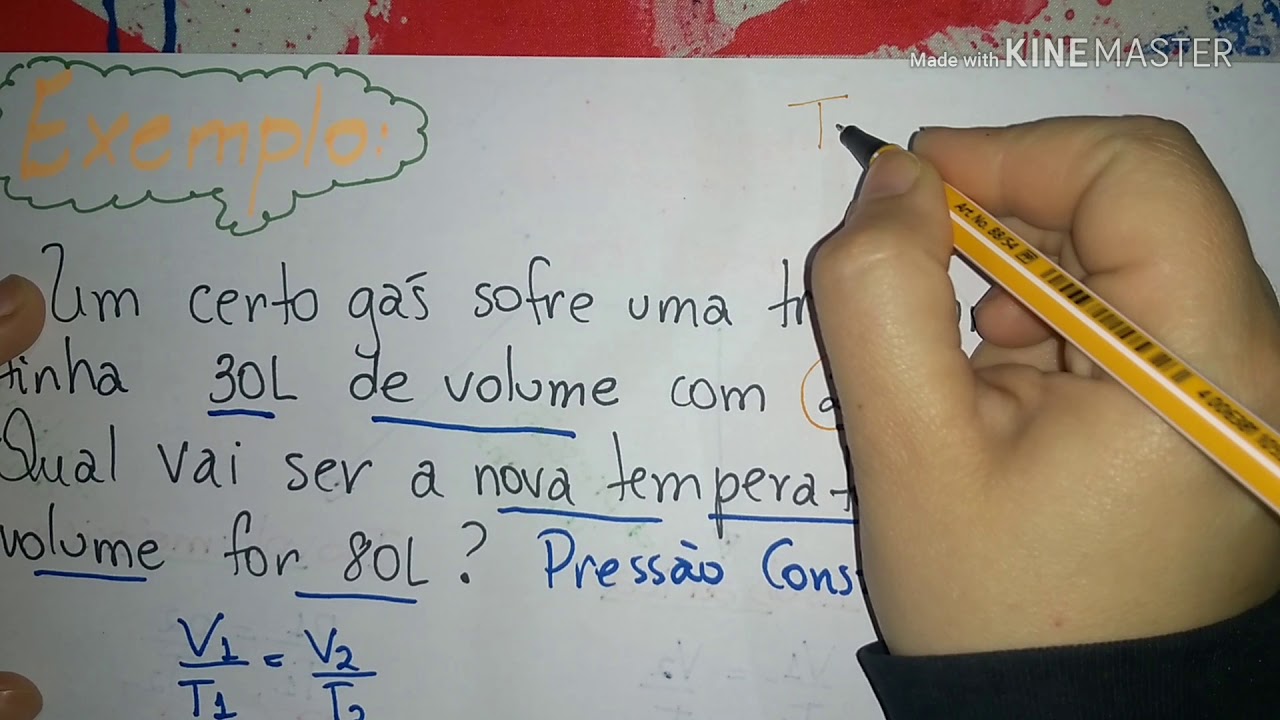 Transformações gasosas - teoria e exemplo.