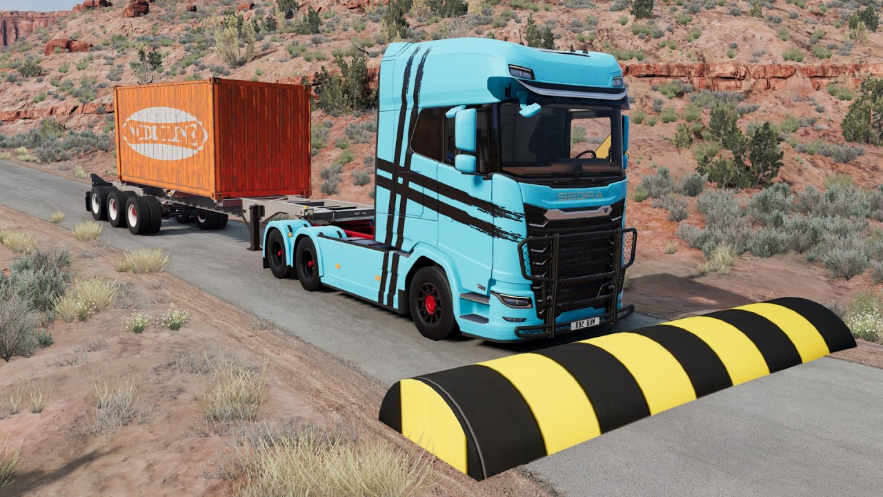 Truck vs Speedbump  -  BeamNG.Drive 🚛🚜🚚