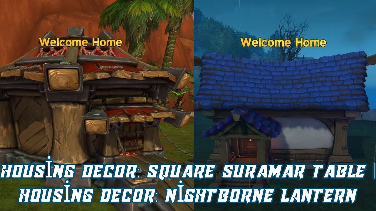 Last Light Quest | Housing Decor: Square Suramar Table | Housing Decor: Nightborne Lantern