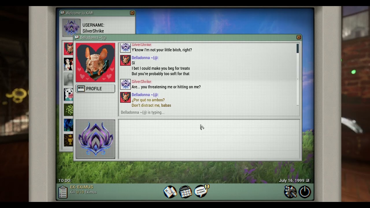 Warframe 1999: Lettie asking for a favour - hitting on/promises options