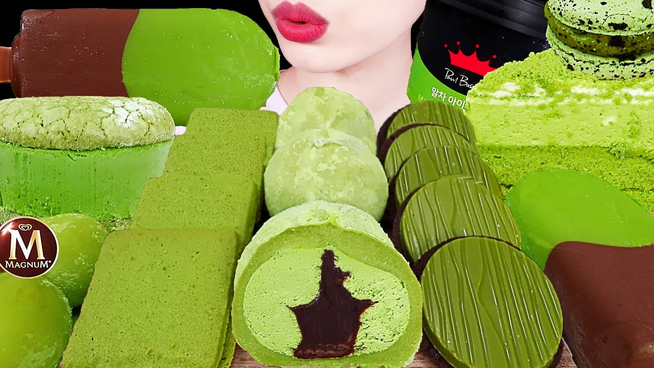 ASMR MUKBANG｜CHOCOLATE MAGNUM RICE CAKE ICE REAM CHEESE CAKE 녹차 초코떡 디저트39 매그넘 치즈케이크 EATING SOUNDS 먹방