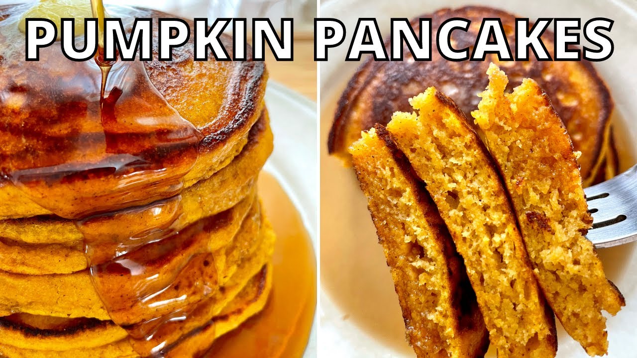 How To Make THE BEST Light And Fluffy PUMPKIN PANCAKES
