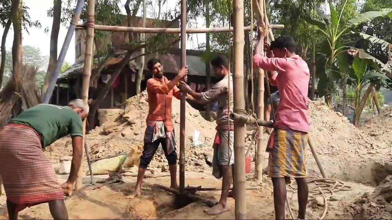 সাব মার্শাল উপর থেকে কিভাবে পাইপ সেট করা হচ্ছে দেখো