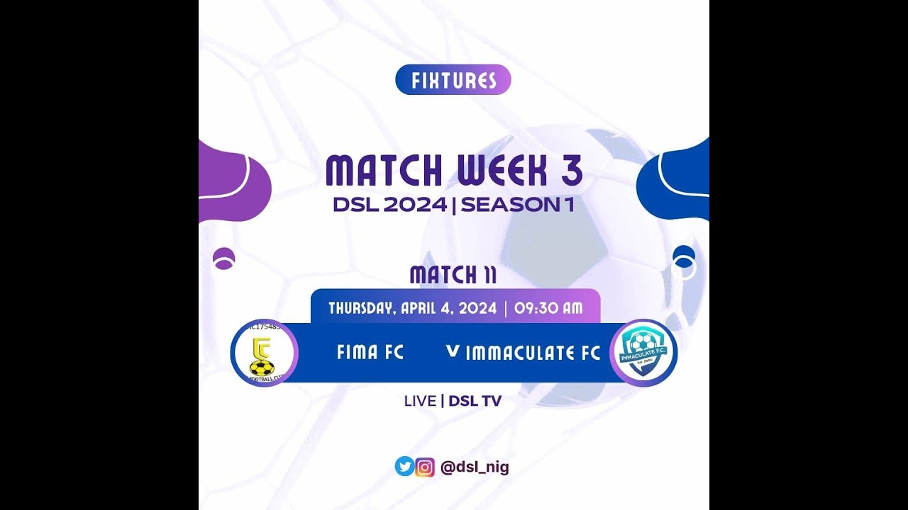 FIMA FC VS IMMACULATE FC - DYNASTY LEAGUE - MATCH WEEK 3