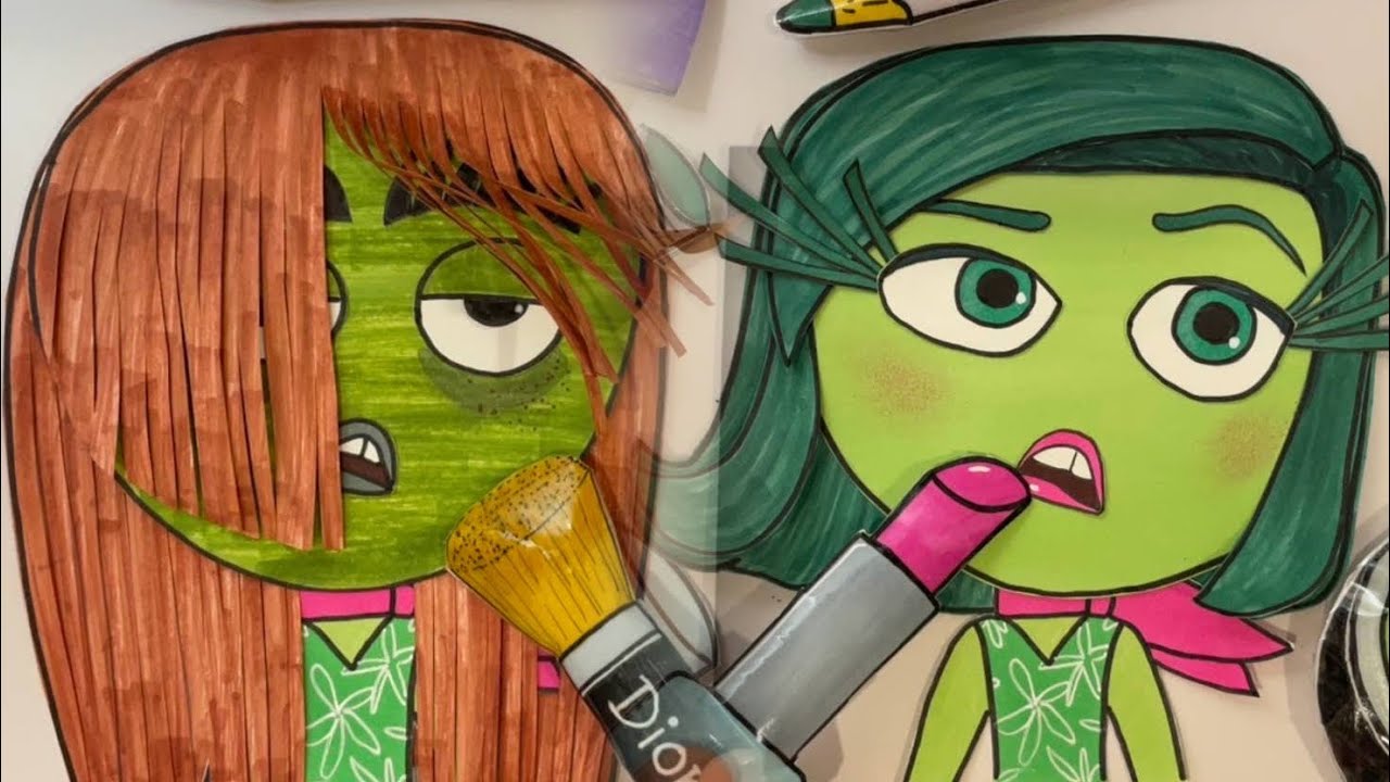[✨Paperdiy✨] DISGUST Make up❤️Inside Out 2  #insideout  #asmr #papercraft #makeup