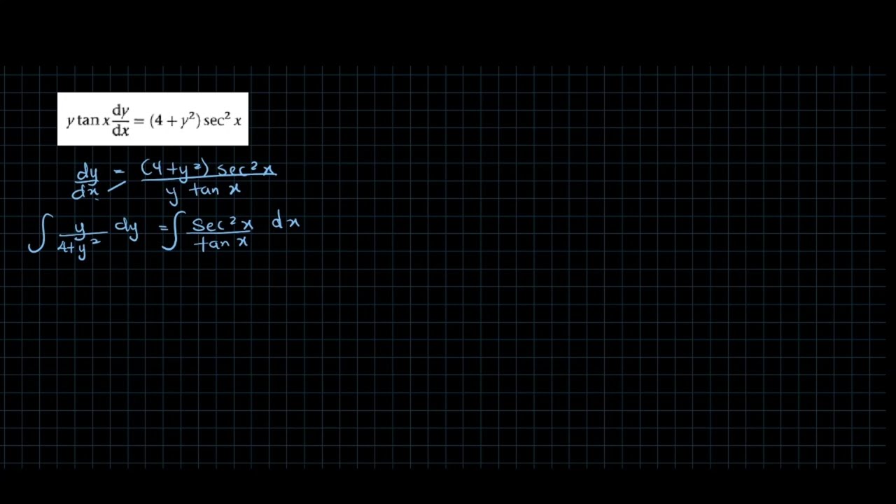 First ODE integration: Separating the variable First ODE Q1