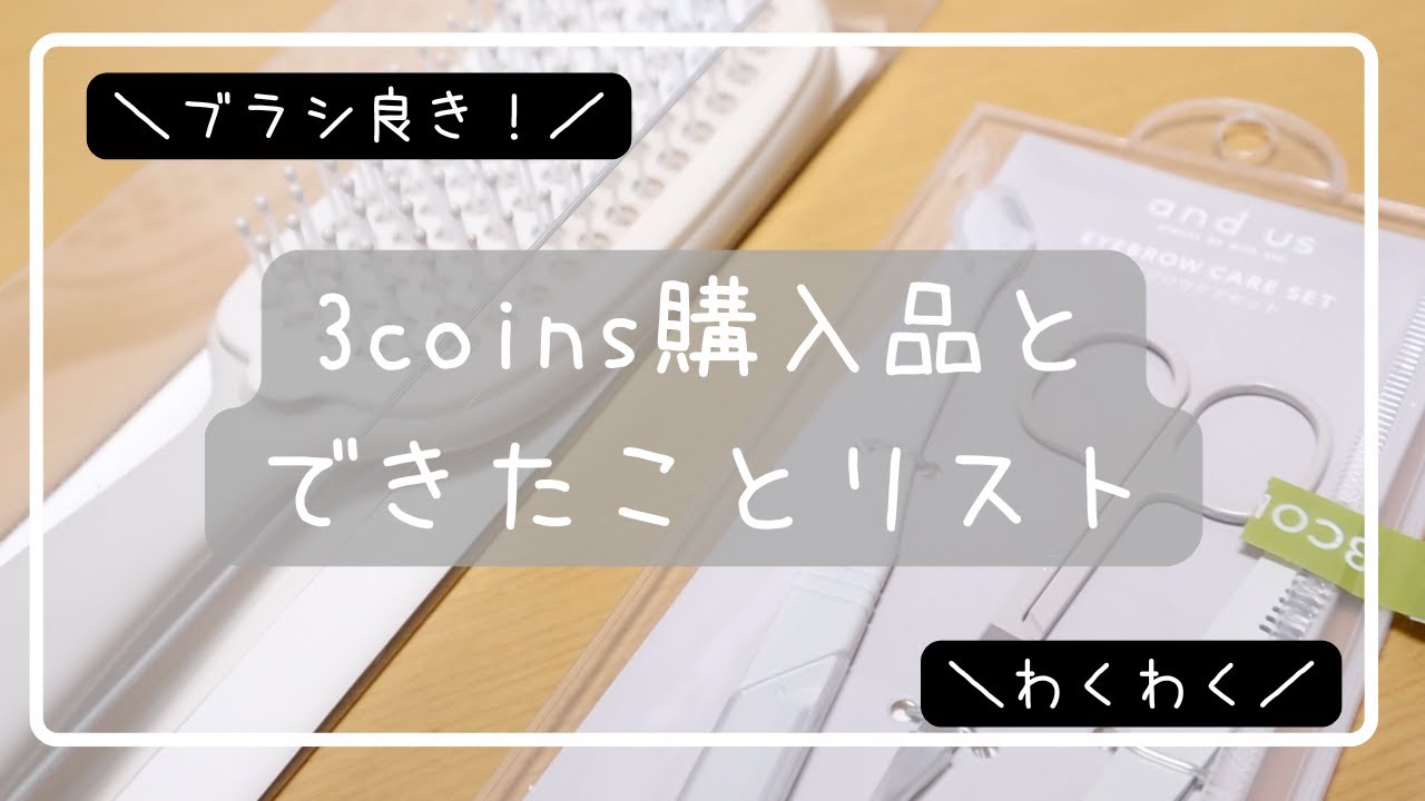【3coins】購入品紹介／できたことリストを書き始めます