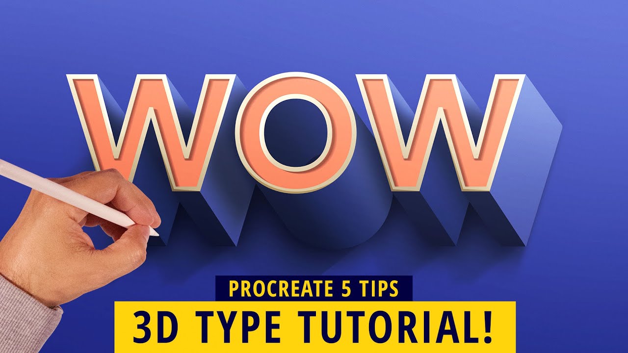 PROCREATE 5: Create Stunning 3D Type Illustrations (Procreate Tips)
