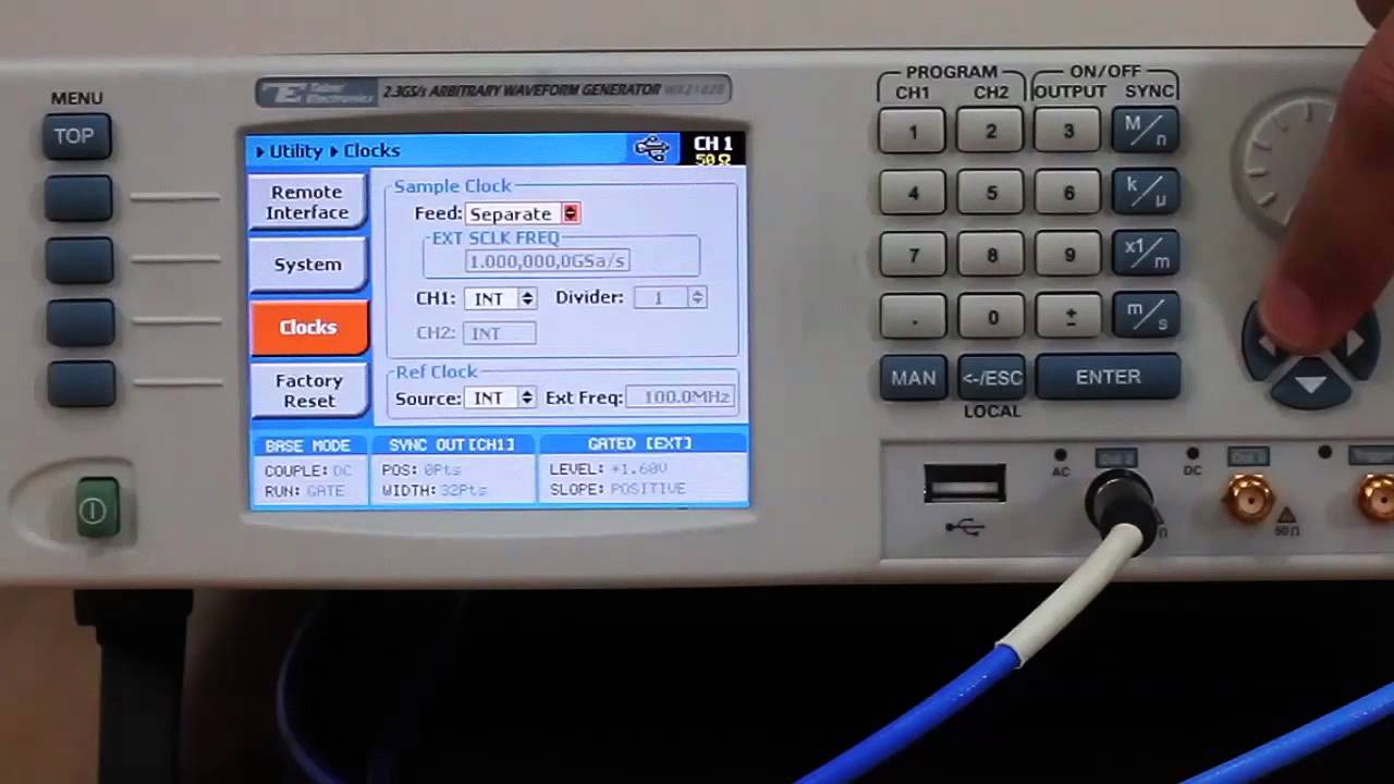 Tabor Electronics WaveXciter series Tutorial 10 - Clocks and outputs
