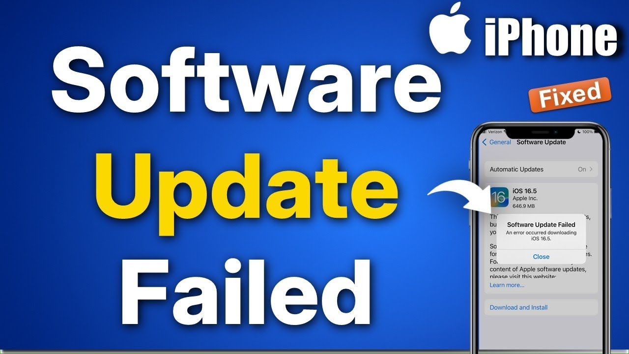 iPhone Software Update Failed, an error occured : Fix