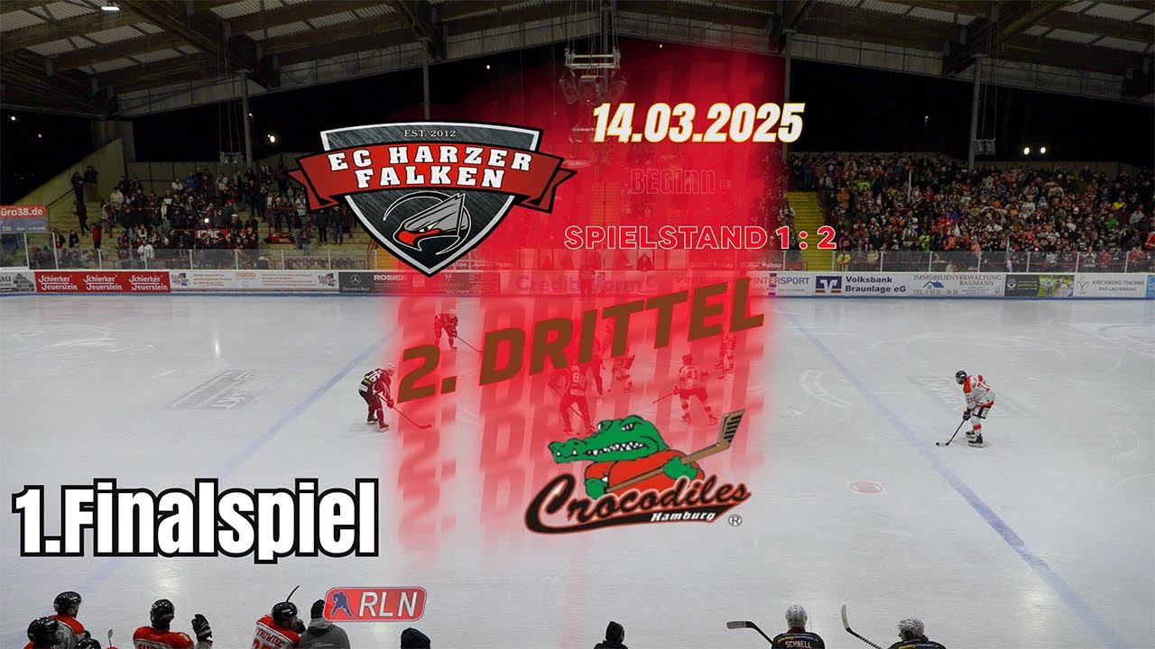 2.Drittel 1.Final-Spiel Harzer Falken vs. Crocodiles Hamburg 14.03.2025 Finalversion