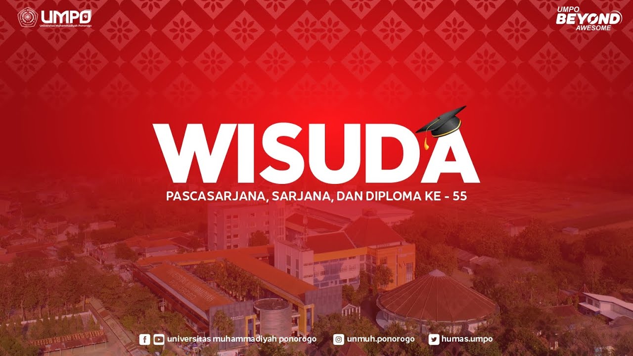 WISUDA PASCASARJANA, SARJANA, DAN DIPLOMA KE - 55 UNIVERSITAS MUHAMMADIYAH PONOROGO 2023