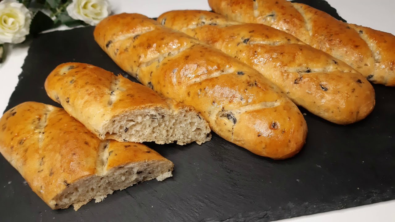 У тебя есть оливки? сделать эти вкусные мини-багеты с оливками, вкусно 😋
