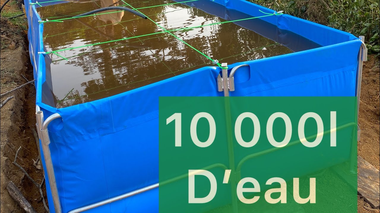 Système d’irrigation au cameroun ! Stockage de l’eau dans le bacc de 10 000litre d’eau 