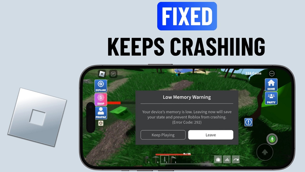 Исправление сбоев Roblox на iPhone или iPad