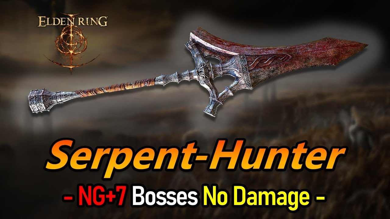 Serpent-Hunter Great Spear | NG+7 Bosses No Damage | Elden Ring | 1.16 ver
