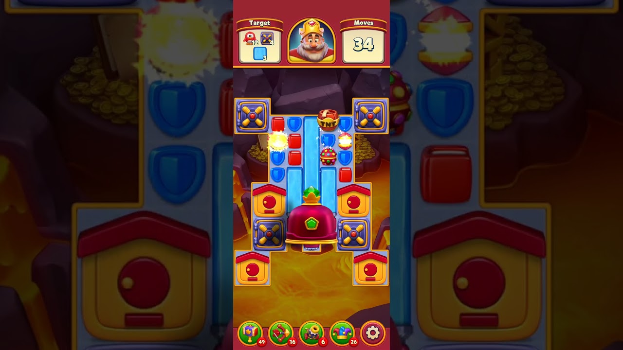 Royal match 1540 to 1549 levels game play with lava quest challenge tricks 
