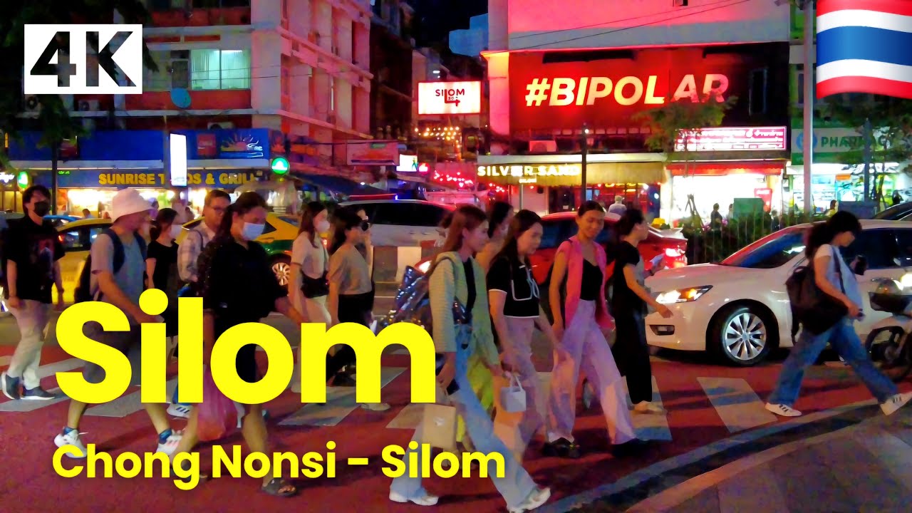 [4K UHD] Evening Walk in Downtown Bangkok | Chong Nonsi to Silom
