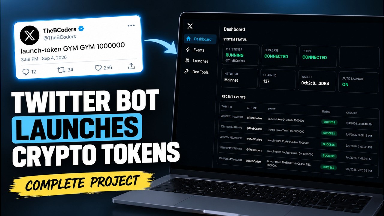 Я создал Twitter-бота, который автоматически запускает криптотокены с помощью Next.js | Полный пр...