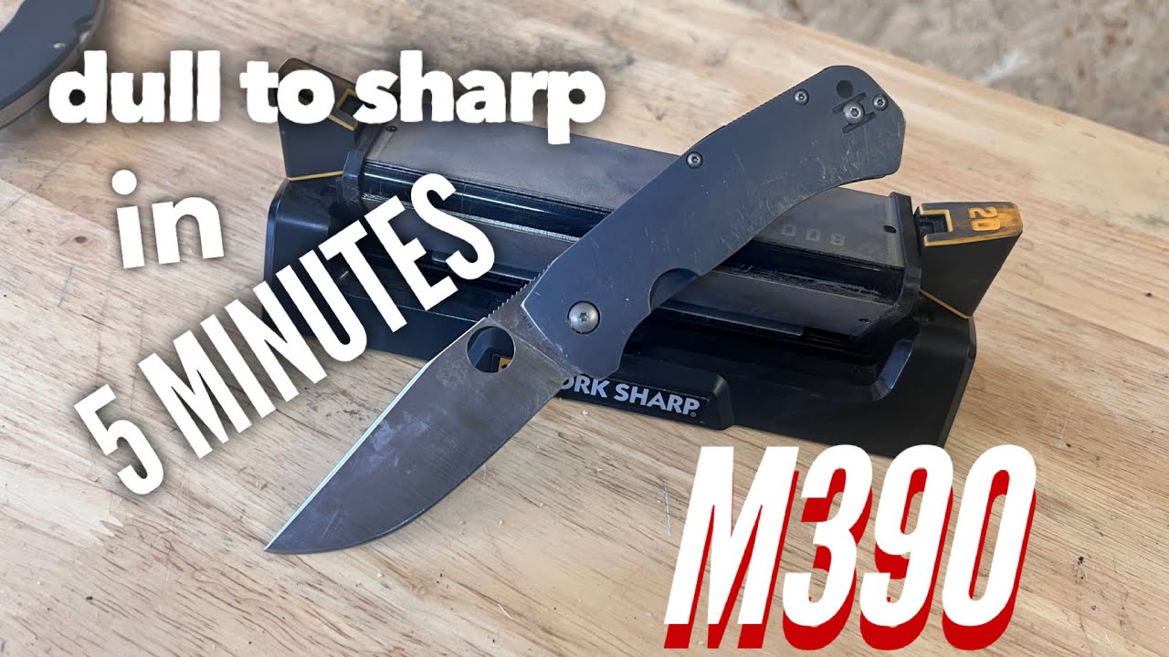 Затачиваю мой M390 Slysz Bowie с тупого до острого за 5 минут