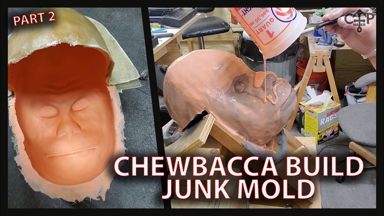 Star Wars Chewbacca Costume Full Build Part 2.... Junk Mold of the face!
