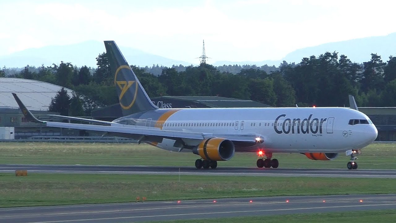 Condor Boeing 767 landing at Graz Airport | D-ABUF