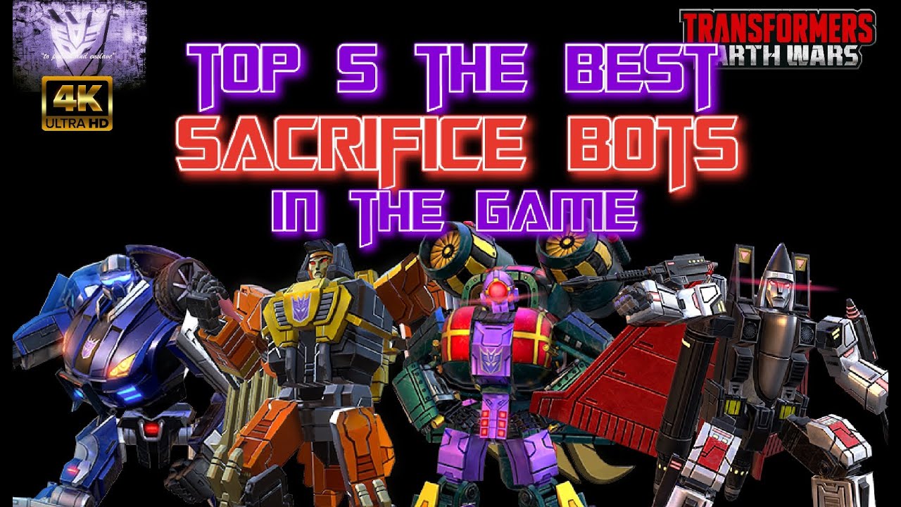 Top 5 The Best Sac Bots In The Game - Transformers Earth Wars- TFEW 4K UHD #tfew #transformers #top5