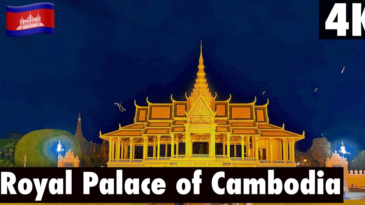 4K Night Walk: Riverside Stroll to the Palace with Bustling Traffic and Street Food