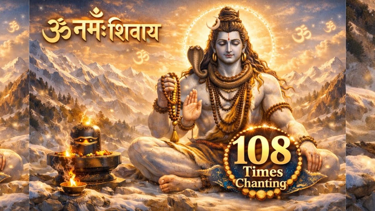 ॐ नमः शिवाय 108 बार | Om Namah Shivaya 108 Times | Deep Meditation Mantra | Peace & Calm