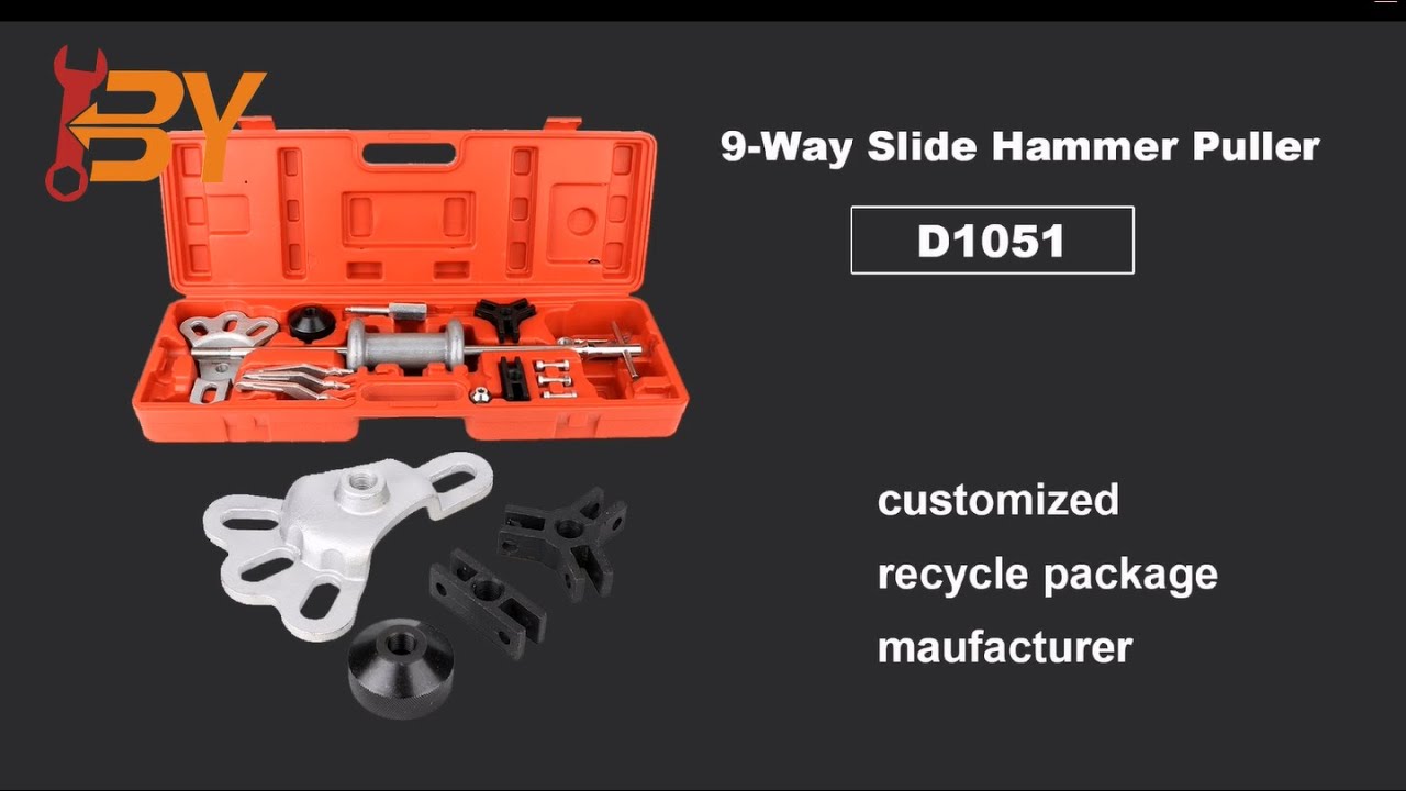 Product presentation: 9 ways Slide Hammer Puller Set D1051.