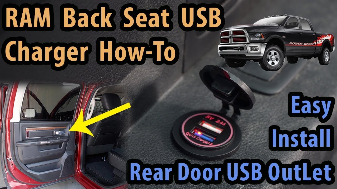 How To Install Back Seat USB Charger Outlet In Your Ram